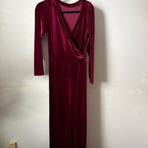 Red velvet dress